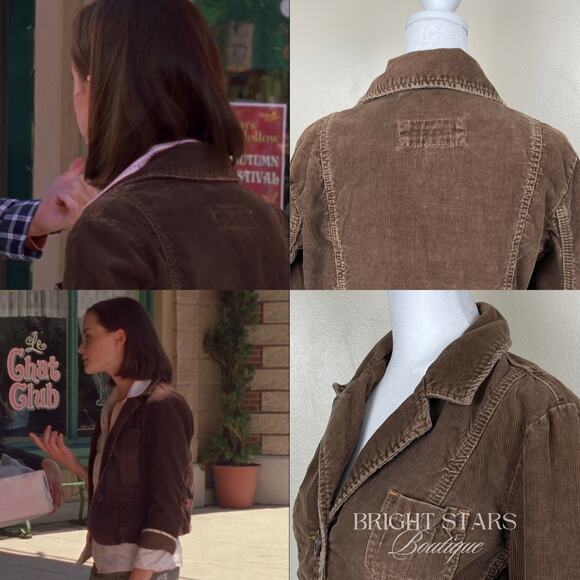 Rare Brown Corduroy Jacket ASO Rory Gilmore Girls Y2K Early 2000 Vintage Classic - Picture 5 of 14